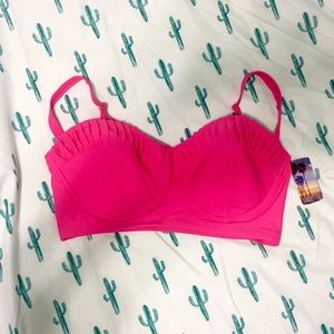 Hot pink underwire bikini top